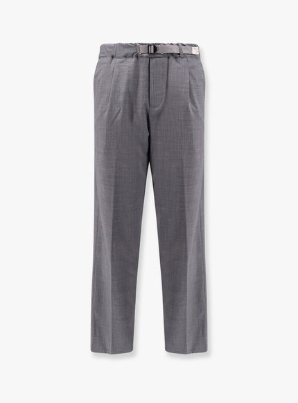 Whitesand Alex Wool Blend Trousers With Enamelled Detail Grigio