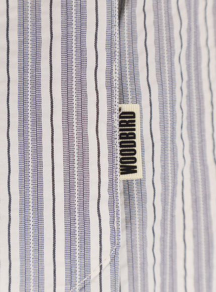 Woodbird Striped Cotton Blend Shirt