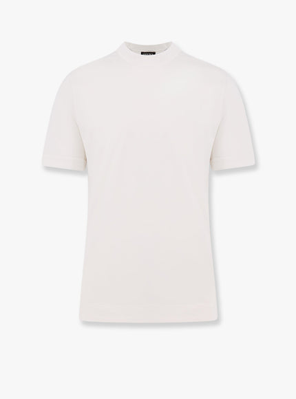 Zegna Leggerissimo Cotton And Silk T-Shirt Bianco