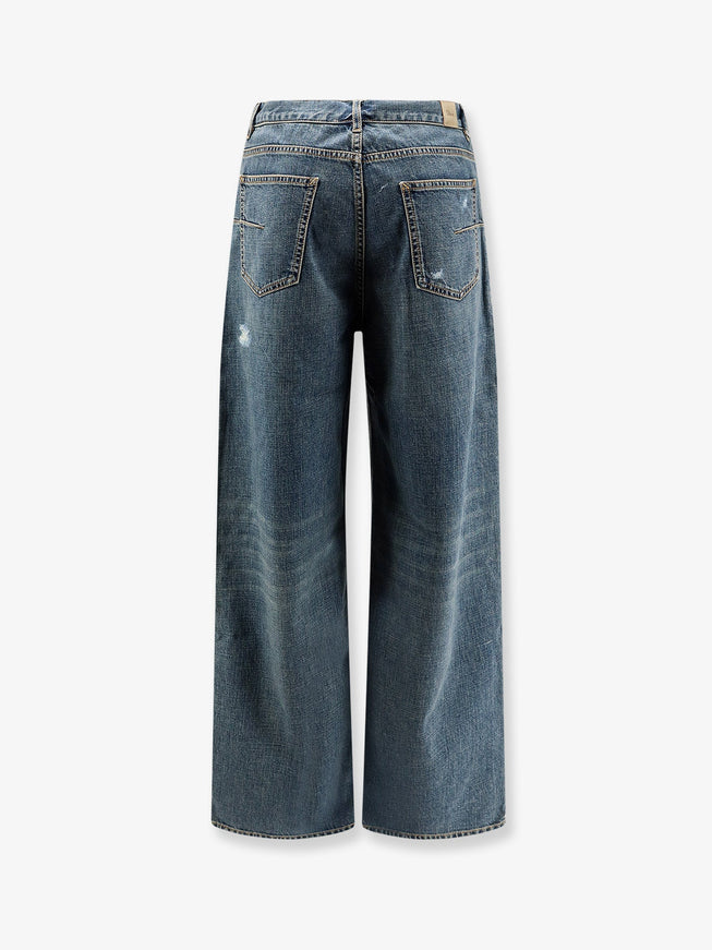Dior Destroyed-Effect Blue Denim Jeans