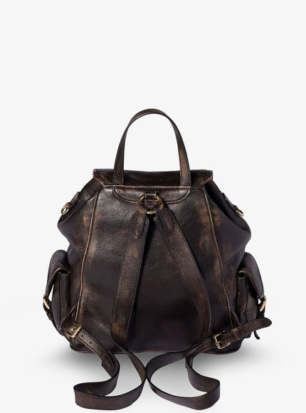 Miu Miu Leather Backpack With A Vintage Effect