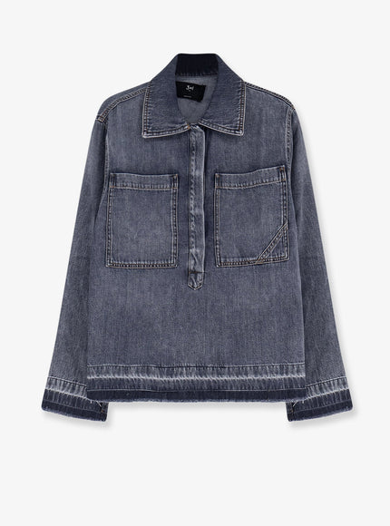 3X1 Denim Shirt With Frayed Edges Very Grey