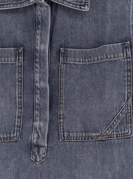 3X1 Denim Shirt With Frayed Edges