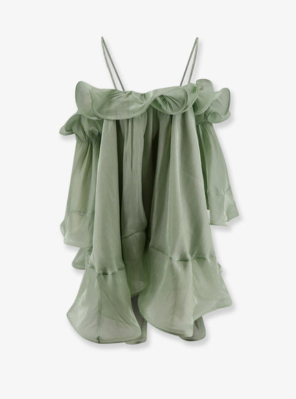 Actualee Dress With Rouches Aloe