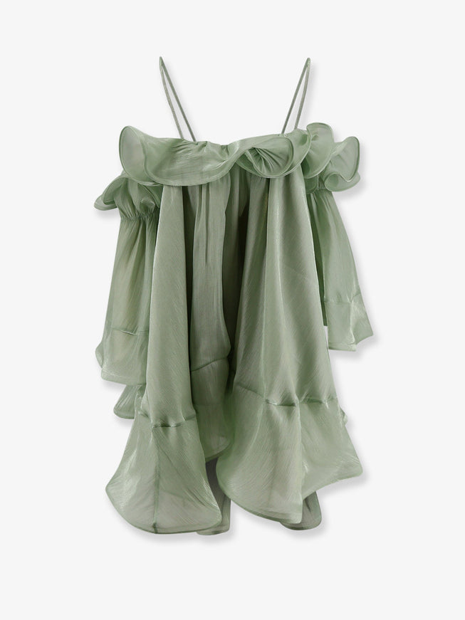 Actualee Dress With Rouches Aloe