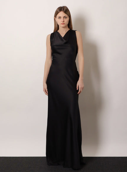 Actualee Satin Long Dress