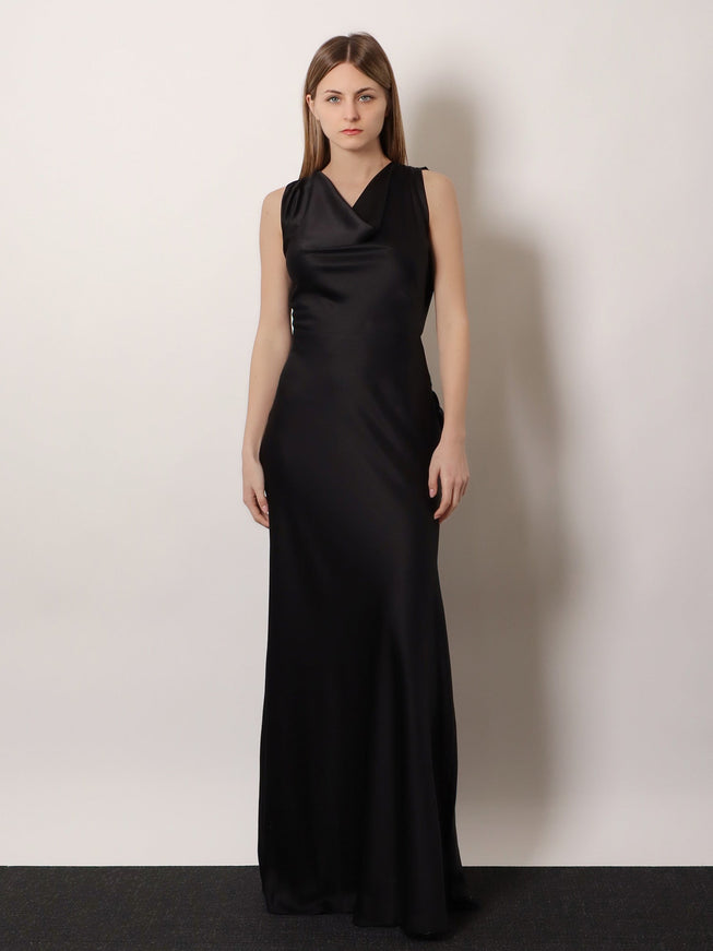 Actualee Satin Long Dress
