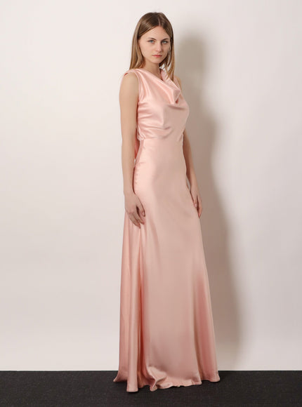Actualee Satin Long Dress