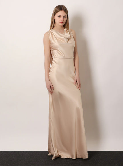 Actualee Satin Long Dress