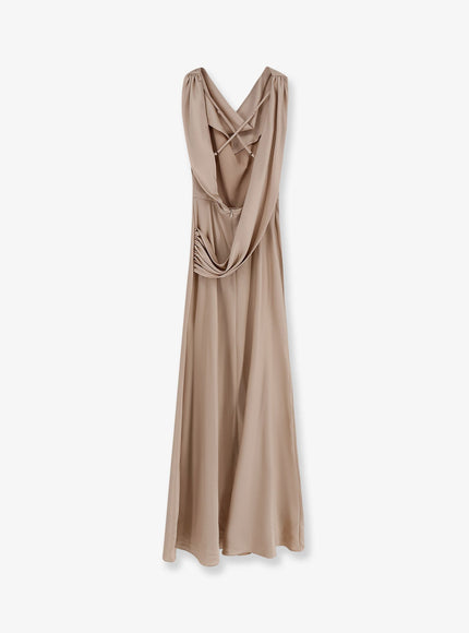 Actualee Satin Long Dress