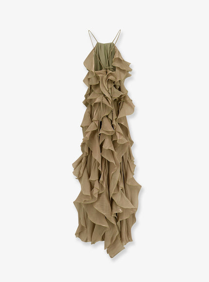 Actualee Long Dress With Ruffles