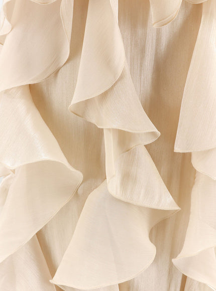Actualee Long Dress With Ruffles