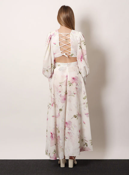 Actualee Linen And Cotton Blend Long Dress