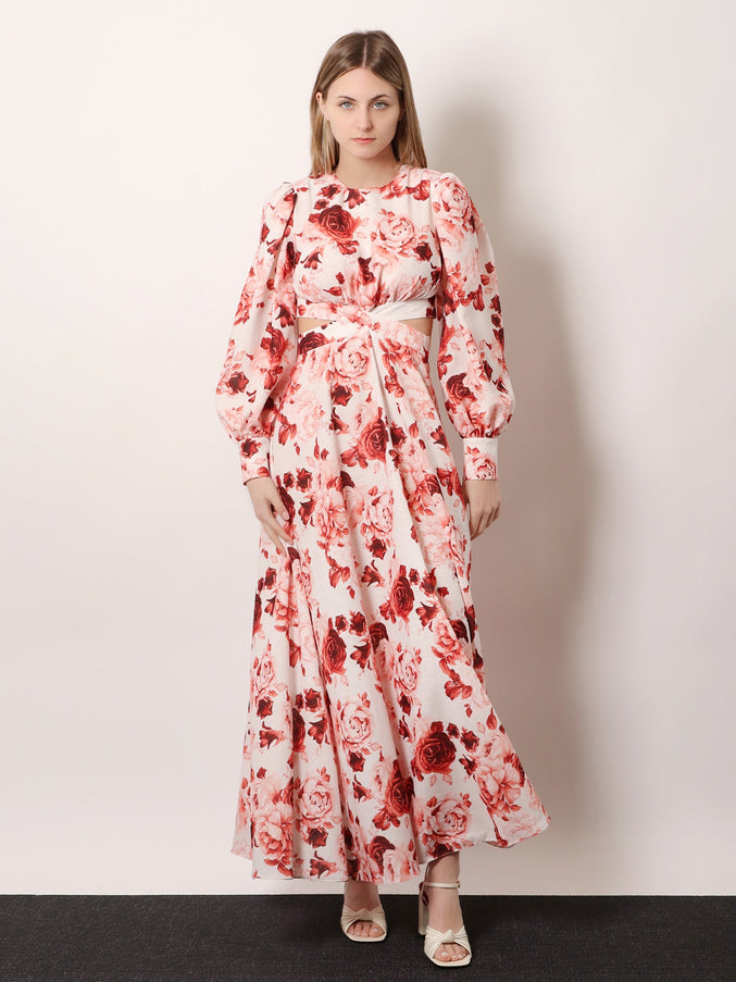Actualee Linen And Cotton Blend Long Dress