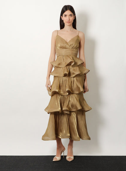 Actualee Ruffled Long Dress