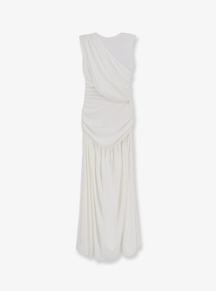Actualee Draped Long Dress Ecru