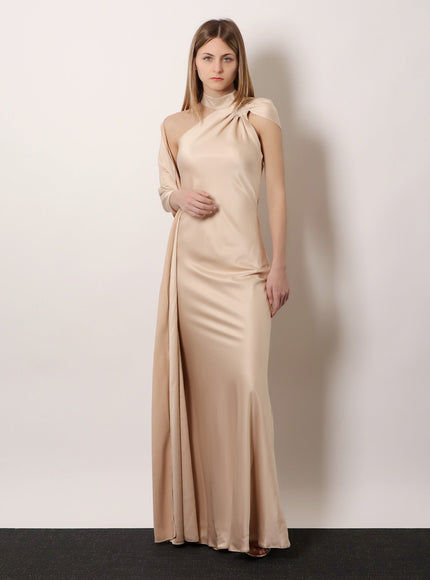 Actualee Long Dress With Satin Band
