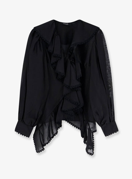 Actualee Shirt With Rouches Black