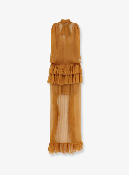 Actualee Asymmetric Voile Dress