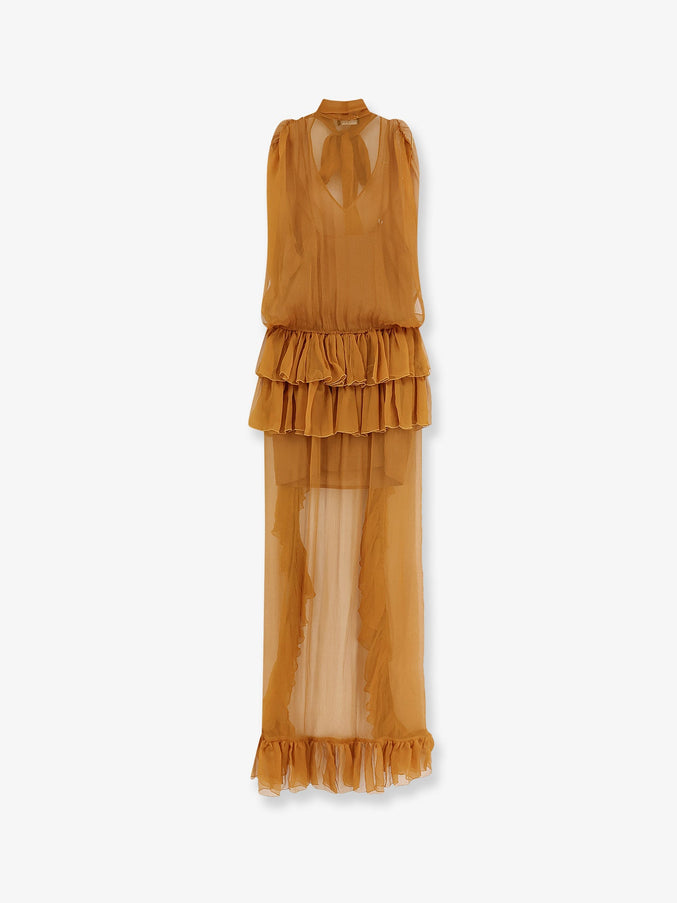 Actualee Asymmetric Voile Dress