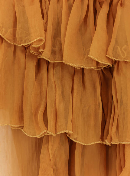 Actualee Asymmetric Voile Dress