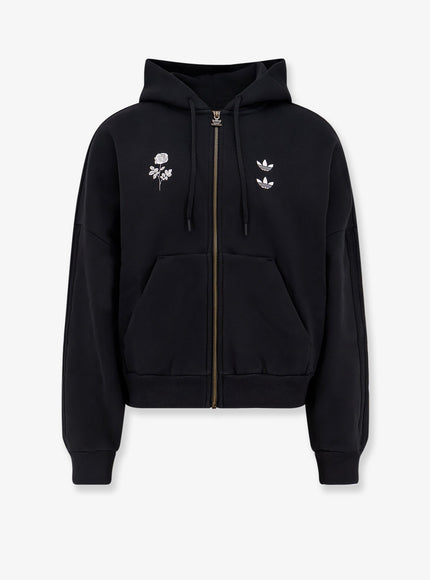 Adidas X Willy Chavarria Cotton Blend Sweatshirt With Embroidered Logo On The Front Nero
