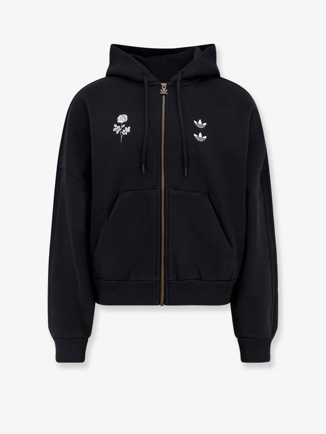 Adidas X Willy Chavarria Cotton Blend Sweatshirt With Embroidered Logo On The Front Nero