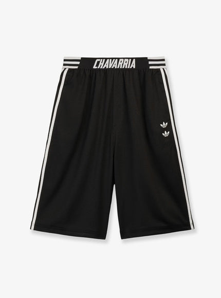 Adidas X Willy Chavarria Recycled Nylon Bermuda Shorts With Printed Logo On The Front Black
