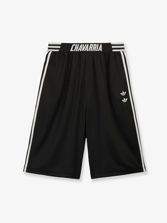 Adidas X Willy Chavarria Recycled Nylon Bermuda Shorts With Printed Logo On The Front Black