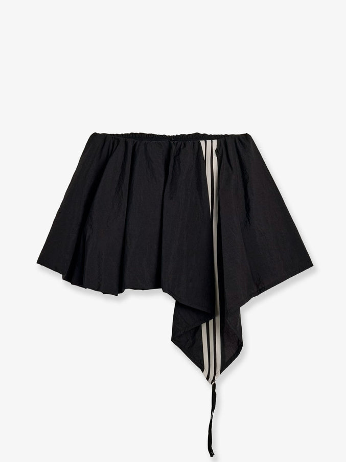 Adidas Y-3 Nylon Skirt With Ionic Logo Bands Black