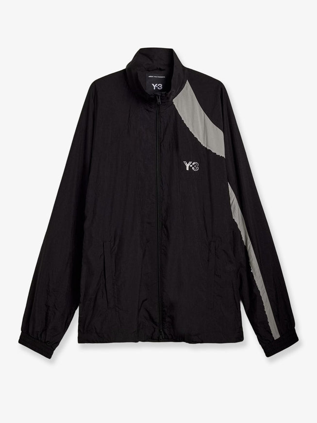 Adidas Y-3 Water-Repellent Nylon Jacket With Front Logo Black