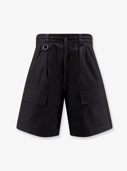 Adidas Y-3 Cotton Blend Cargo Bermuda Shorts Black