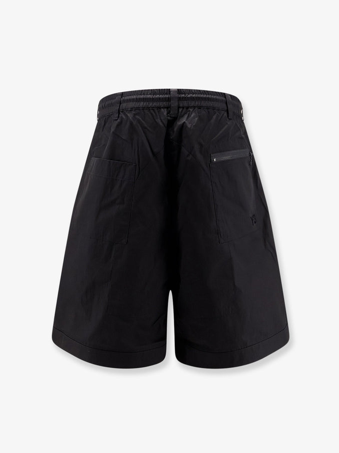 Adidas Y-3 Cotton Blend Cargo Bermuda Shorts