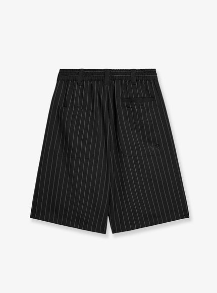 Adidas Y-3 Pinstriped Fabric Bermuda Shorts