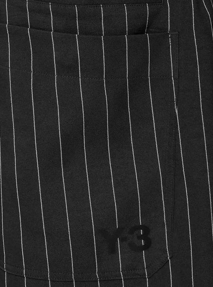 Adidas Y-3 Pinstriped Fabric Bermuda Shorts