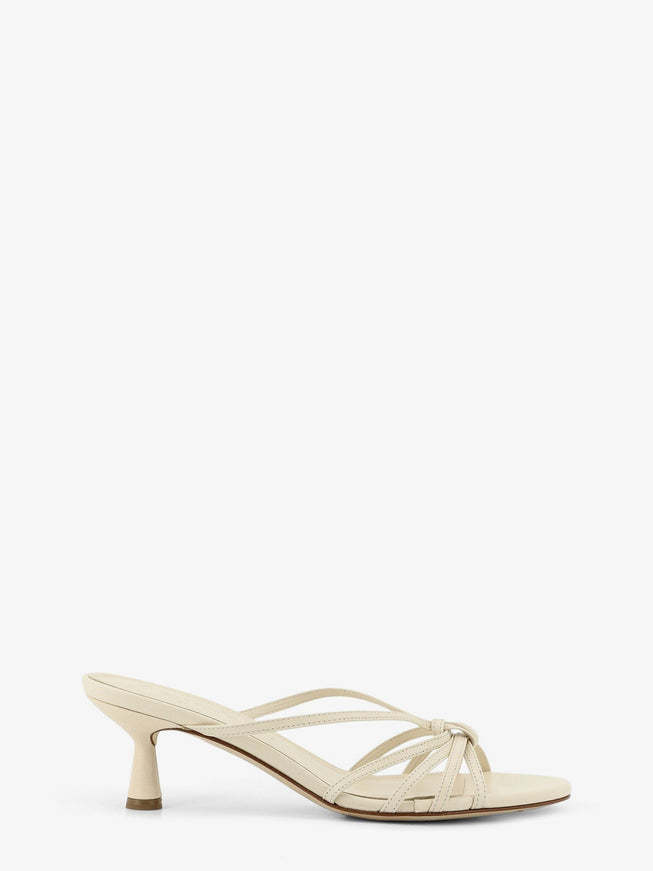 Aeyde Abby Leather Sandals Creamy