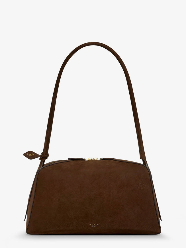 Alaia Nabuck Le Bouledogue Shoulder Bag Uni Brun Fonce