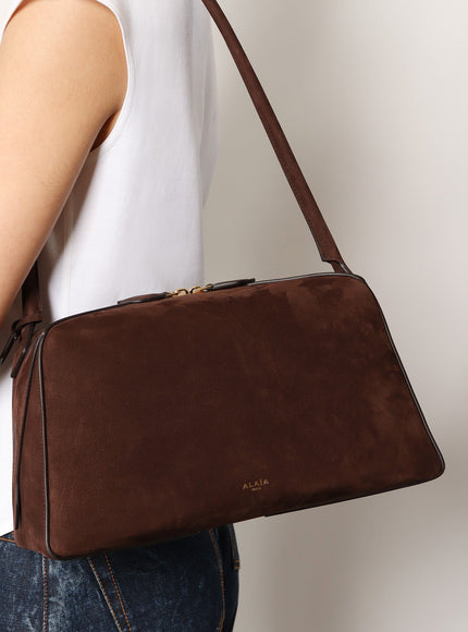 Alaia Nabuck Le Bouledogue Shoulder Bag