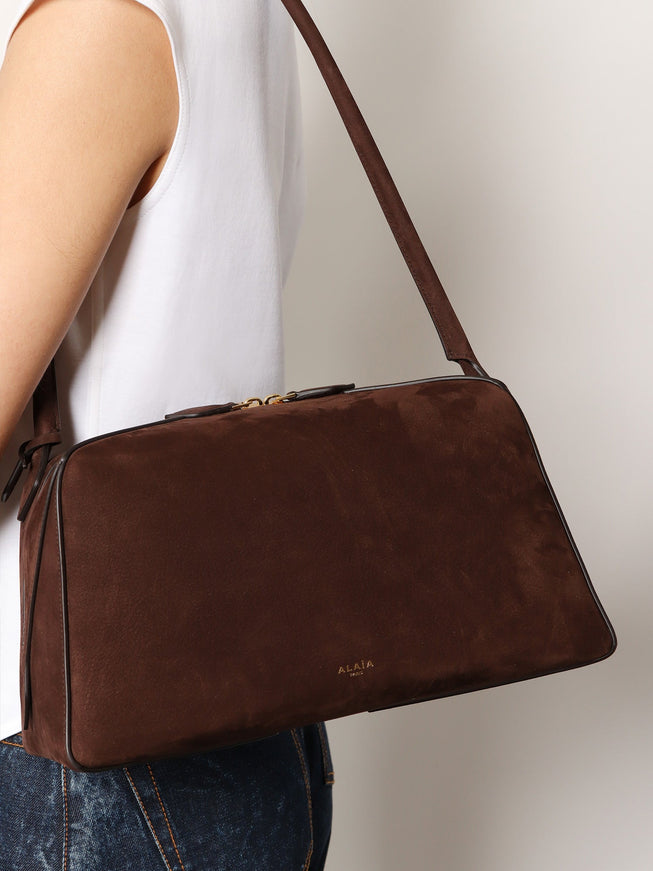 Alaia Nabuck Le Bouledogue Shoulder Bag