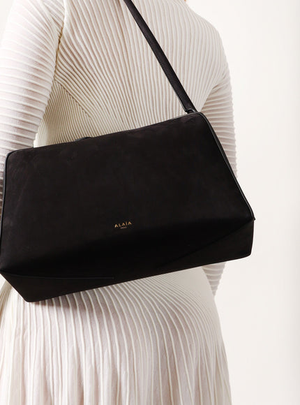 Alaia Nabuck Le Bouledogue Shoulder Bag