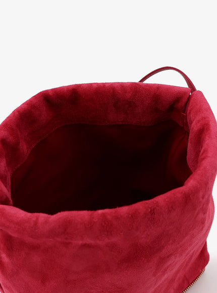 Alaia Le Pochon Suede Crossbody Bag