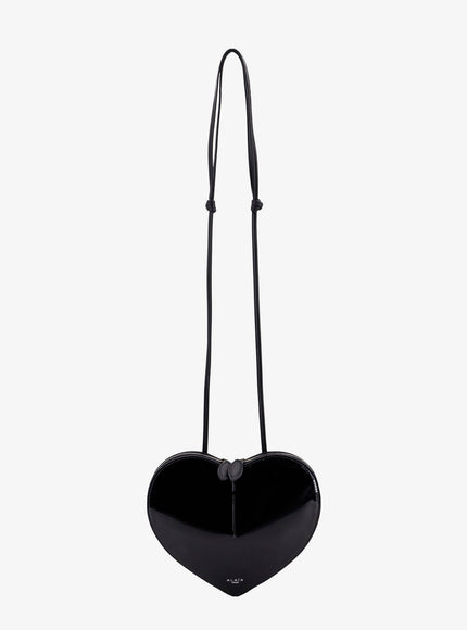 Alaia Le Coeur Patent Leather Crossbody Bag Uni Noir