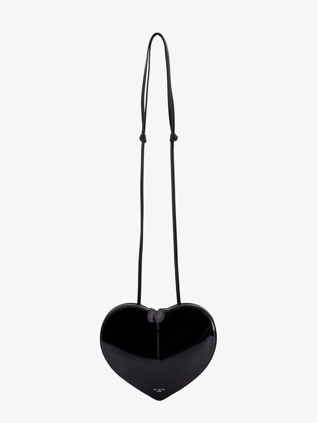 Alaia Le Coeur Patent Leather Crossbody Bag Uni Noir