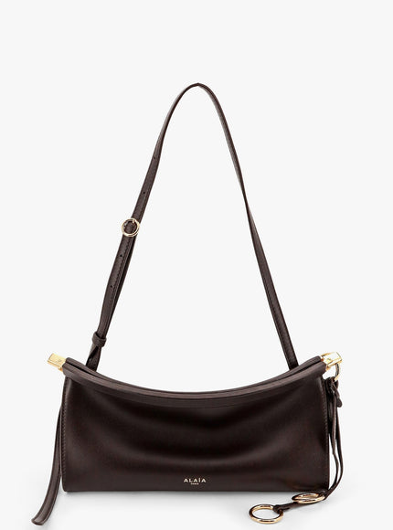 Alaia Le Click East West Small Leather Crossbody Bag Uni Marron Fonce