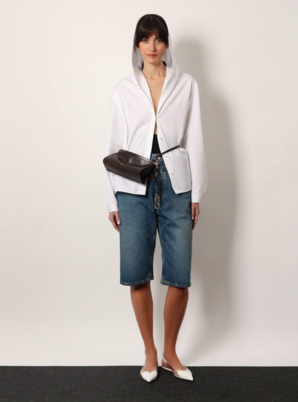 Alaia Le Click East West Small Leather Crossbody Bag