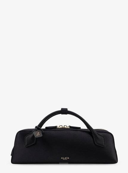 Alaia Le Teckel Satin Handbag With Logo On The Front Uni Noir