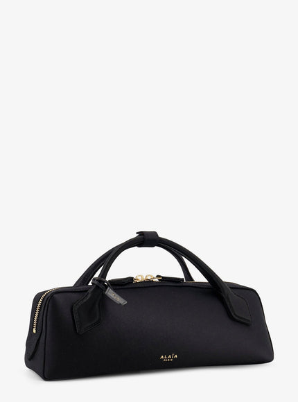 Alaia Le Teckel Satin Handbag With Logo On The Front