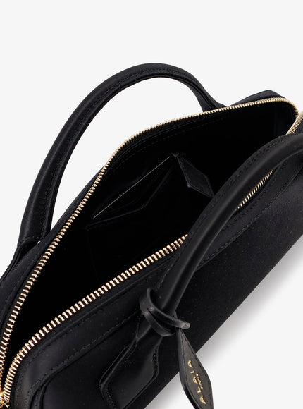 Alaia Le Teckel Satin Handbag With Logo On The Front