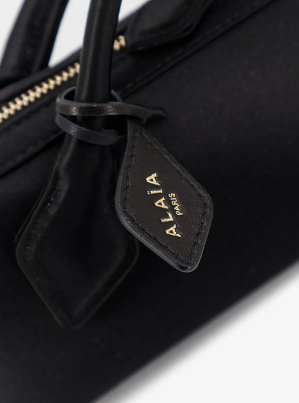 Alaia Le Teckel Satin Handbag With Logo On The Front