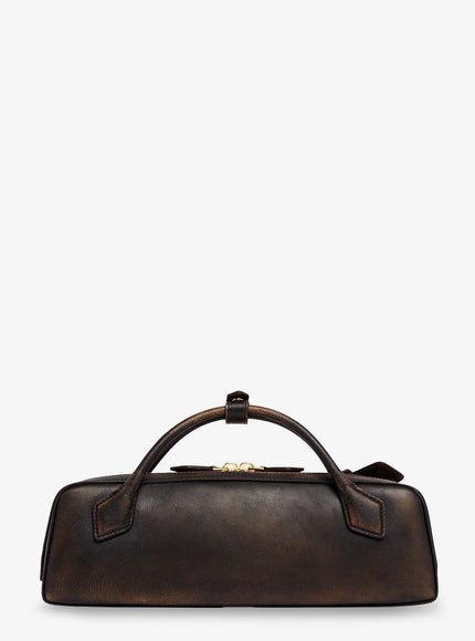 Alaia Teckel Used-Effect Leather Handbag